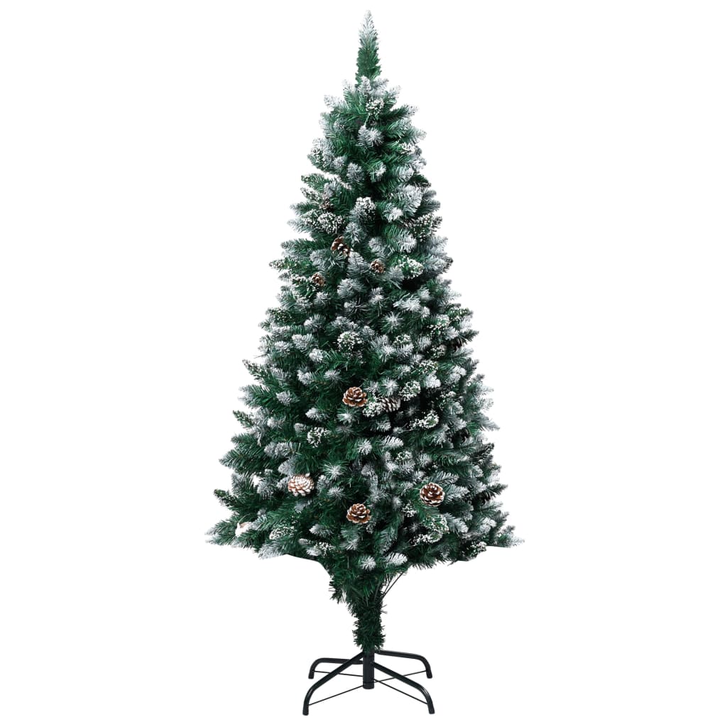 Set Albero Natale Artificiale con LED Palline e Pigne 210 cm - homemem39