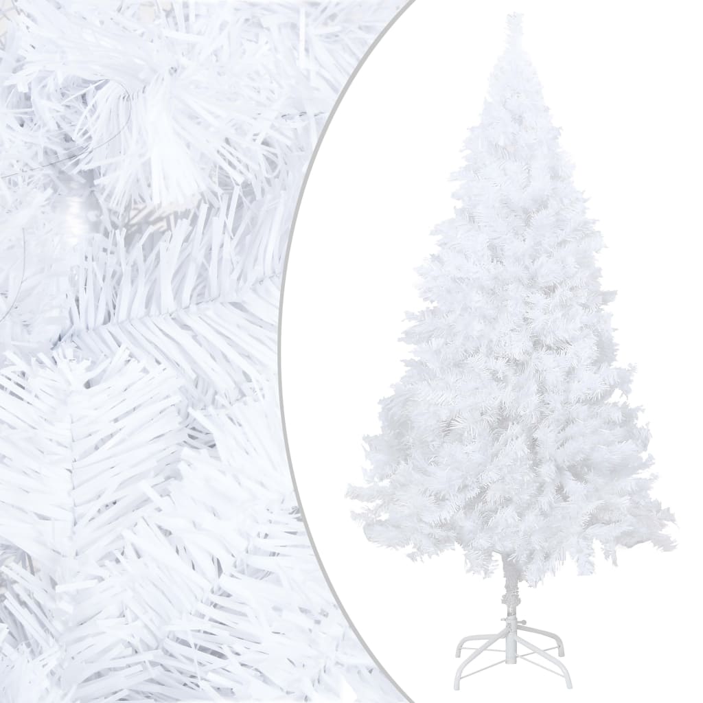 Albero di Natale Preilluminato con Palline Bianco 180 cm PVC - homemem39