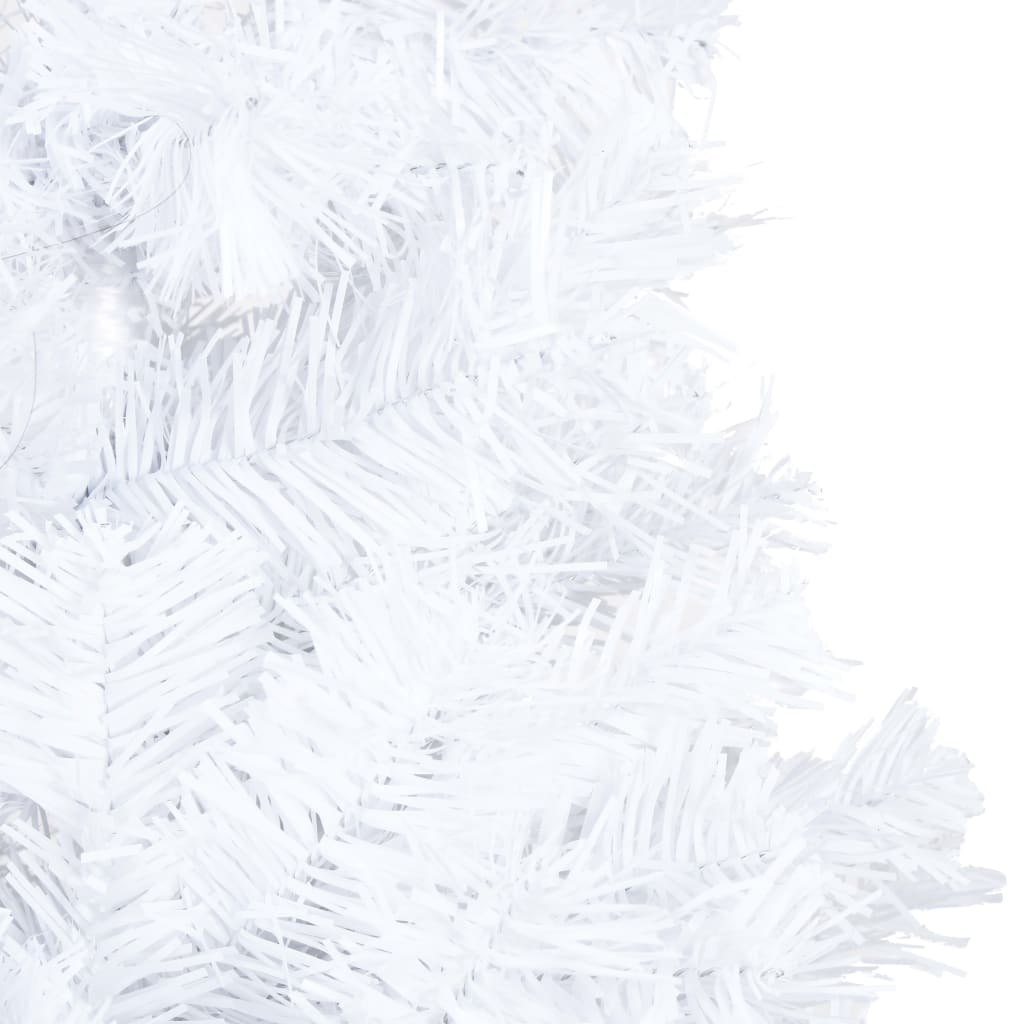 Albero di Natale Preilluminato con Palline Bianco 180 cm PVC - homemem39