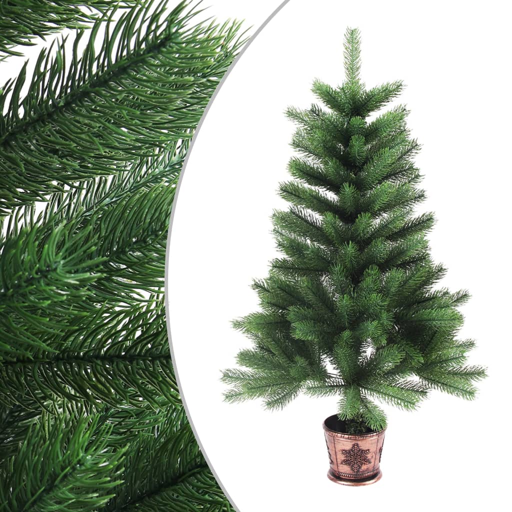 Albero di Natale Preilluminato con Palline Verde 90 cm - homemem39