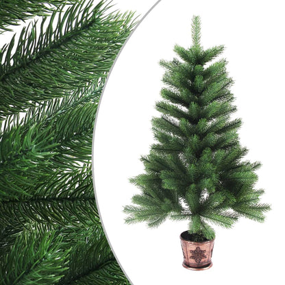 Albero di Natale Preilluminato con Palline Verde 90 cm - homemem39