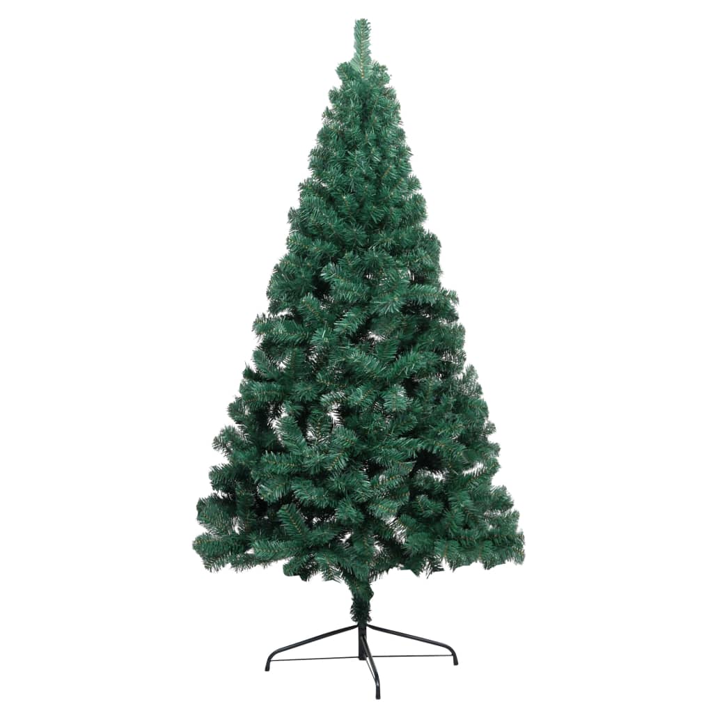 Albero di Natale Preilluminato con Supporto Verde 120 cm PVC - homemem39