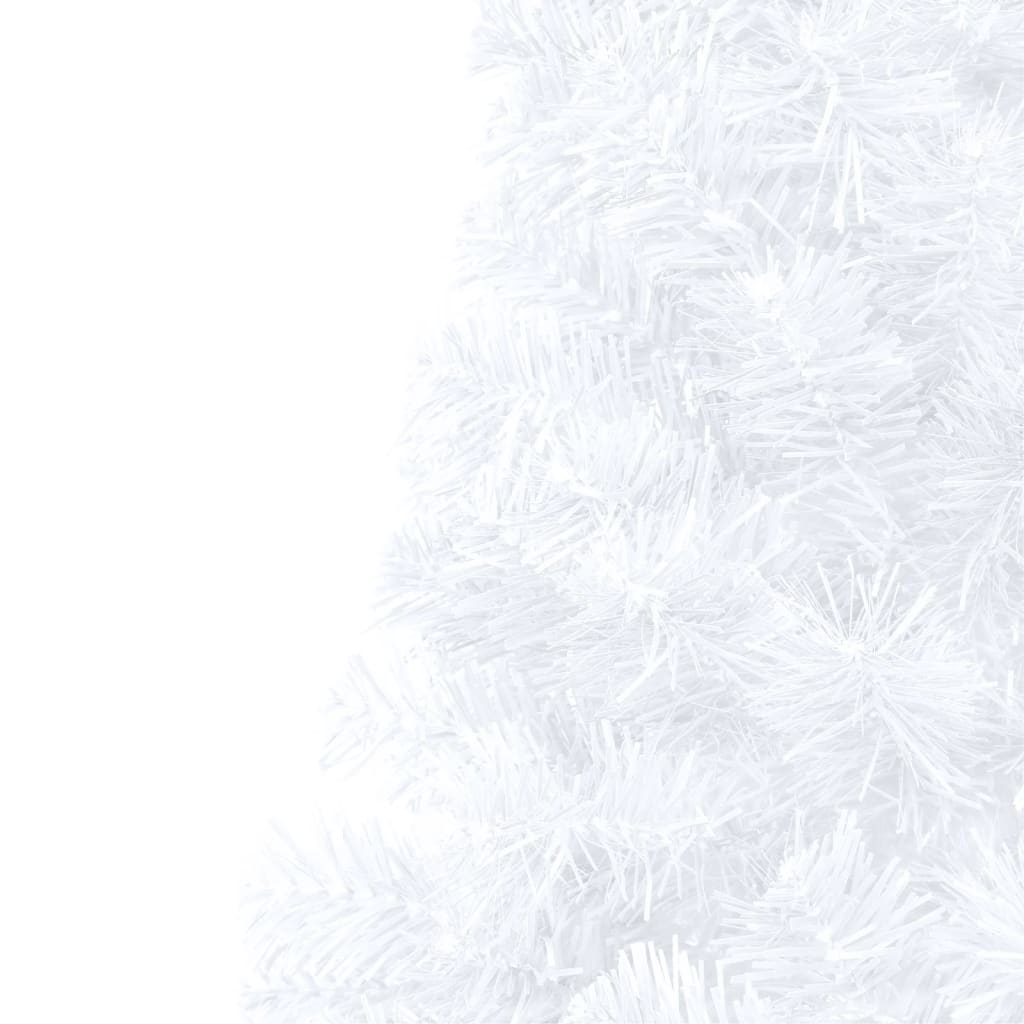 Set Albero Natale Artificiale a Metà LED Palline Bianco 150cm - homemem39