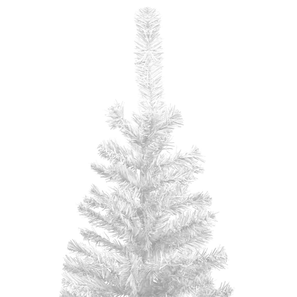 Albero di Natale Artificiale Preiluminato Palline 240 cm Bianco - homemem39