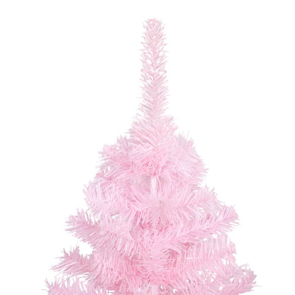 Set Albero Natale Artificiale con LED e Palline Rosa 210 cm PVC - homemem39