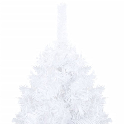 Set Albero Natale Artificiale con LED Palline Bianco 120cm PVC - homemem39