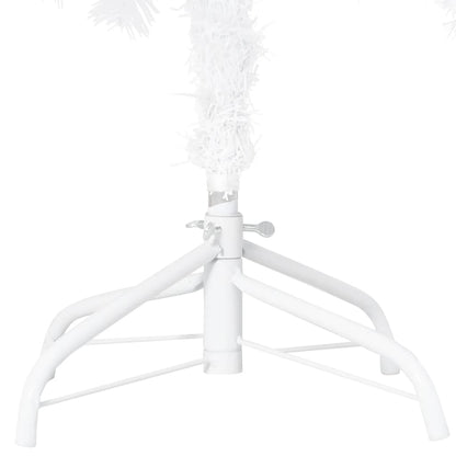 Set Albero Natale Artificiale con LED Palline Bianco 120cm PVC - homemem39