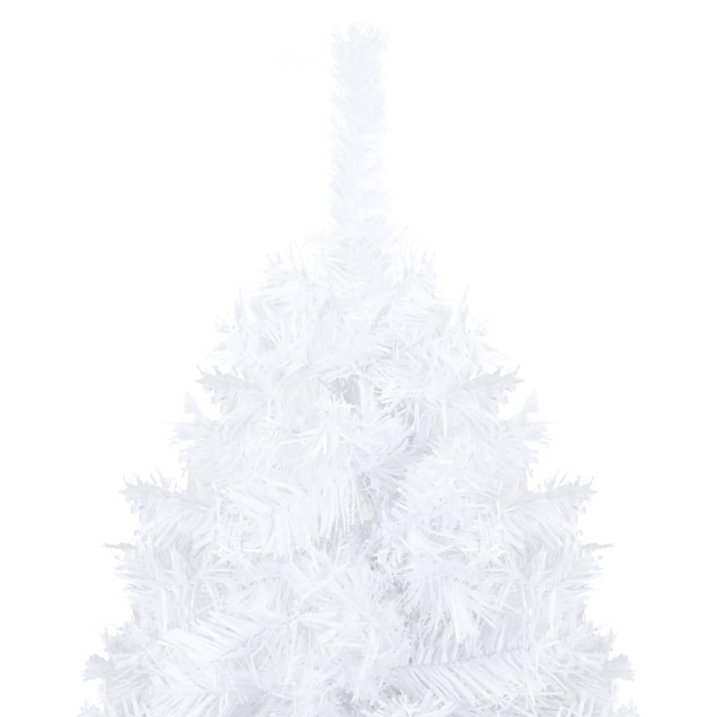 Set Albero Natale Artificiale LED e Palline Bianco 150cm PVC - homemem39