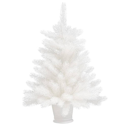 Albero di Natale Preilluminato con Palline Bianco 65 cm - homemem39