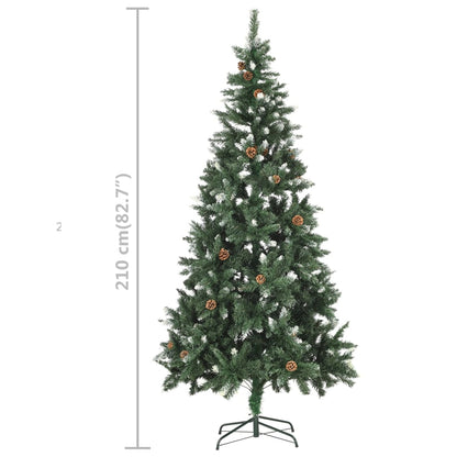 Set Albero Natale Artificiale con LED Palline e Pigne 210 cm - homemem39