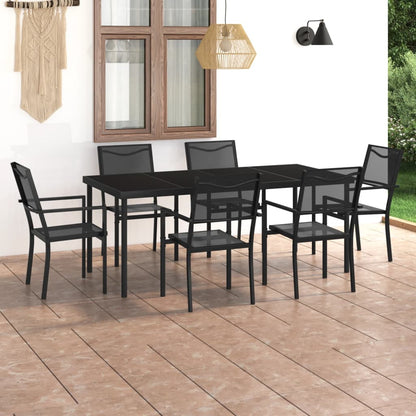 Set da Pranzo da Giardino 7 pz in Acciaio - homemem39