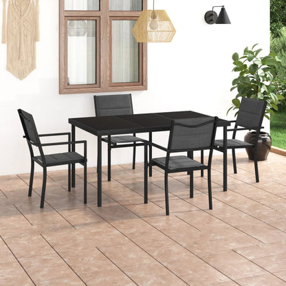 Set da Pranzo da Giardino 5 pz in Acciaio - homemem39