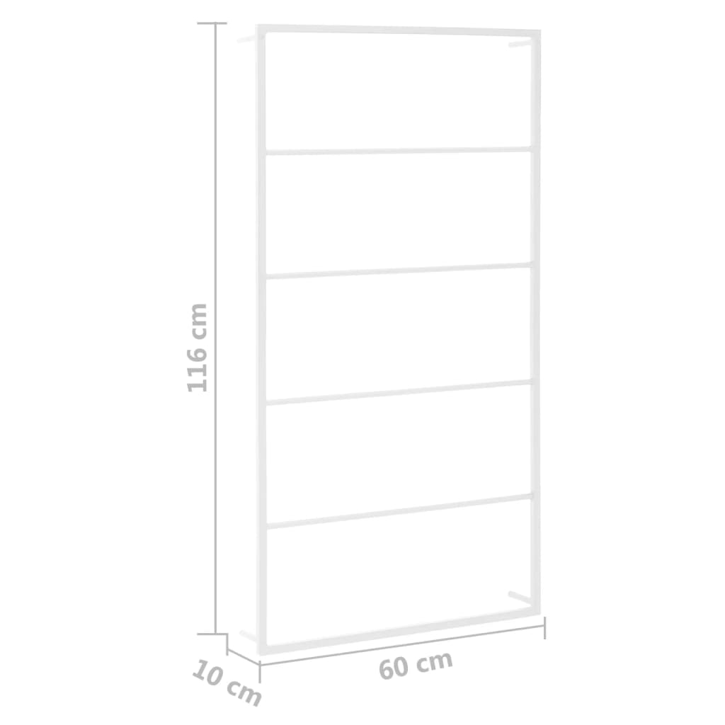 Portasciugamani Bianco 60x10x116 cm in Acciaio - homemem39