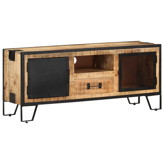 Mobile Porta TV 110x31x46 cm in Legno di Mango Grezzo - homemem39