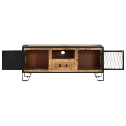 Mobile Porta TV 110x31x46 cm in Legno di Mango Grezzo - homemem39