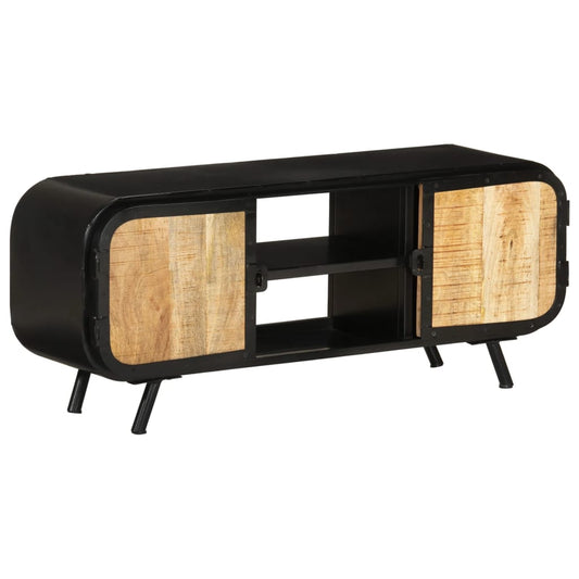 Mobile Porta TV 110x30x45 cm in Legno Massello di Mango Grezzo - homemem39