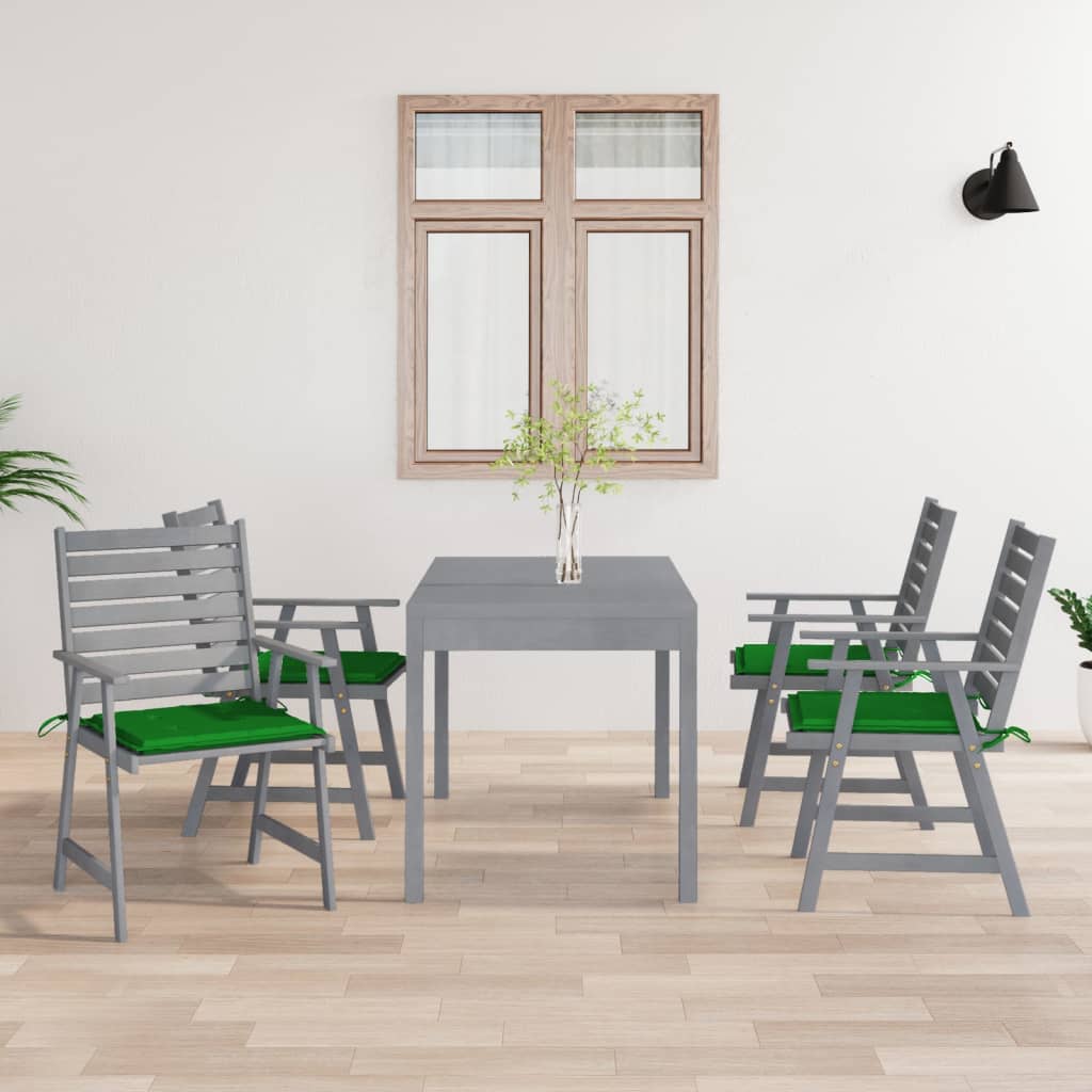 Sedie Pranzo per Esterni con Cuscini 4 pz Legno Massello Acacia - homemem39