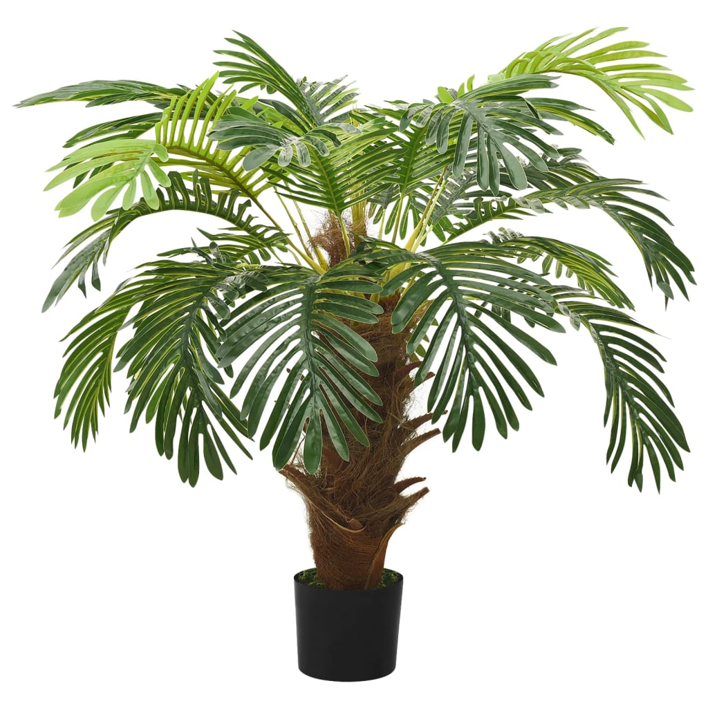 Palma Cycas Artificiale con Vaso 90 cm Verde - homemem39