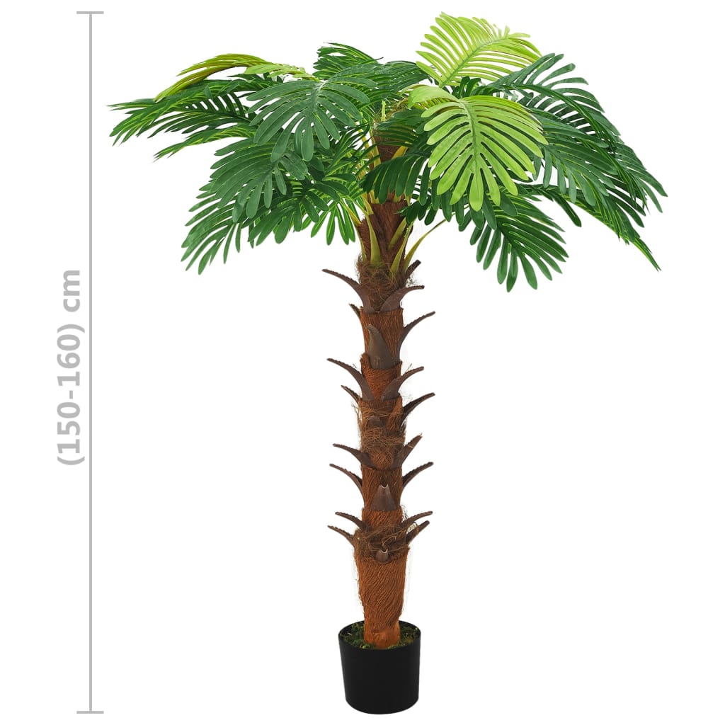 Palma Cycas Artificiale con Vaso 160 cm Verde - homemem39