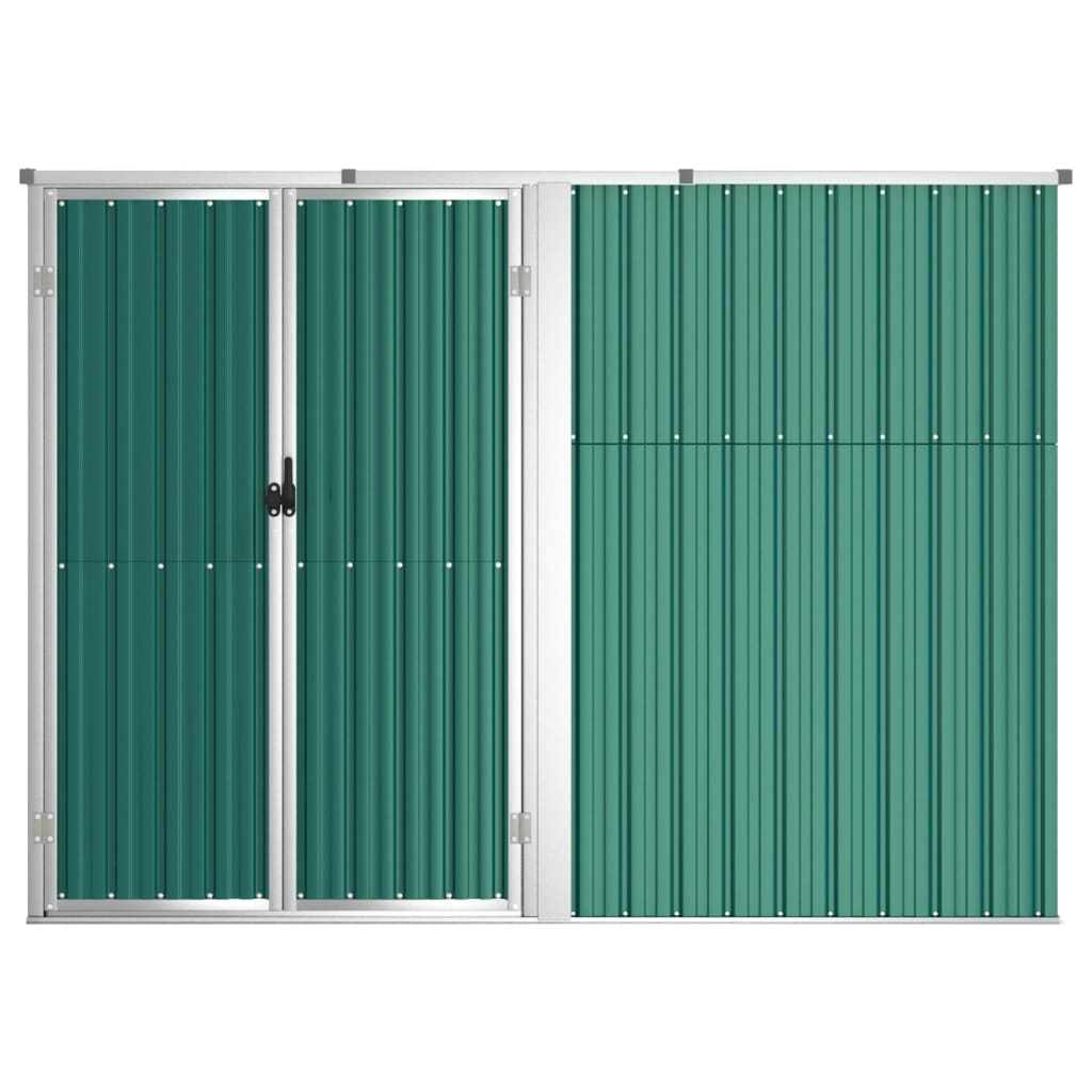 Capanno per Attrezzi Verde 225x89x161 cm in Acciaio Zincato - homemem39