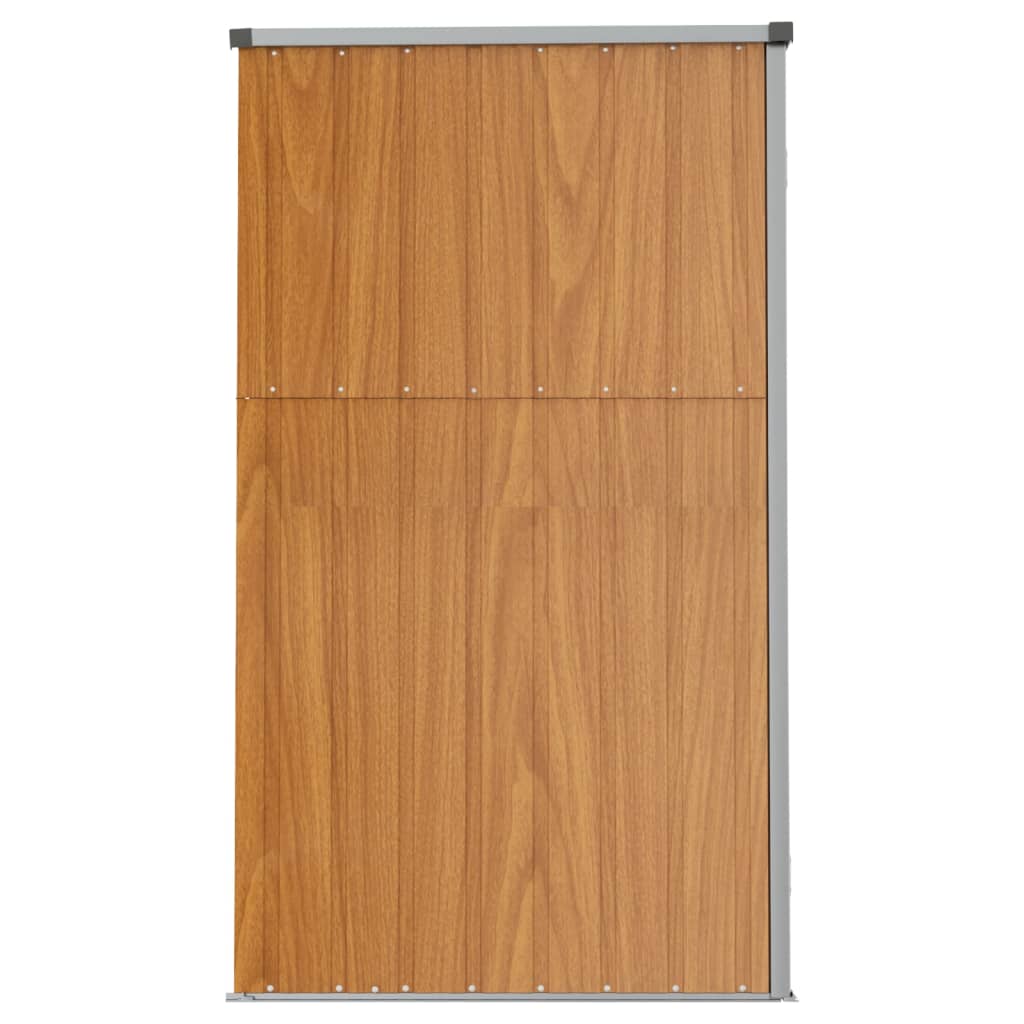 Capanno per Attrezzi Marrone 225x89x161 cm in Acciaio Zincato - homemem39