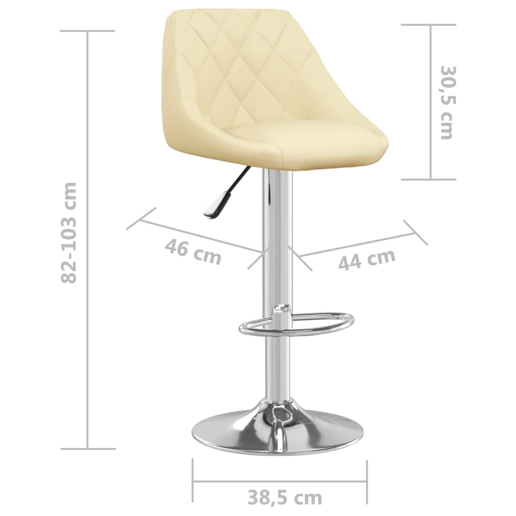 Sgabelli da Bar 2 pz Crema in Similpelle - homemem39