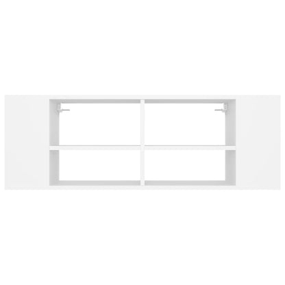 Armadietto TV da Parete Bianco 102x35x35cm in Legno Multistrato - homemem39