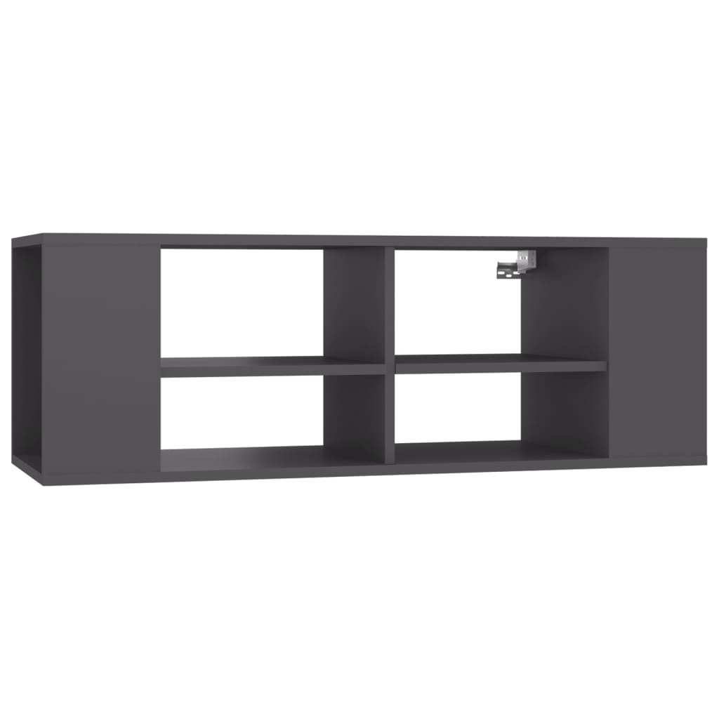 Armadietto da Parete per TV Grigio 102x35x35 cm in Truciolato - homemem39