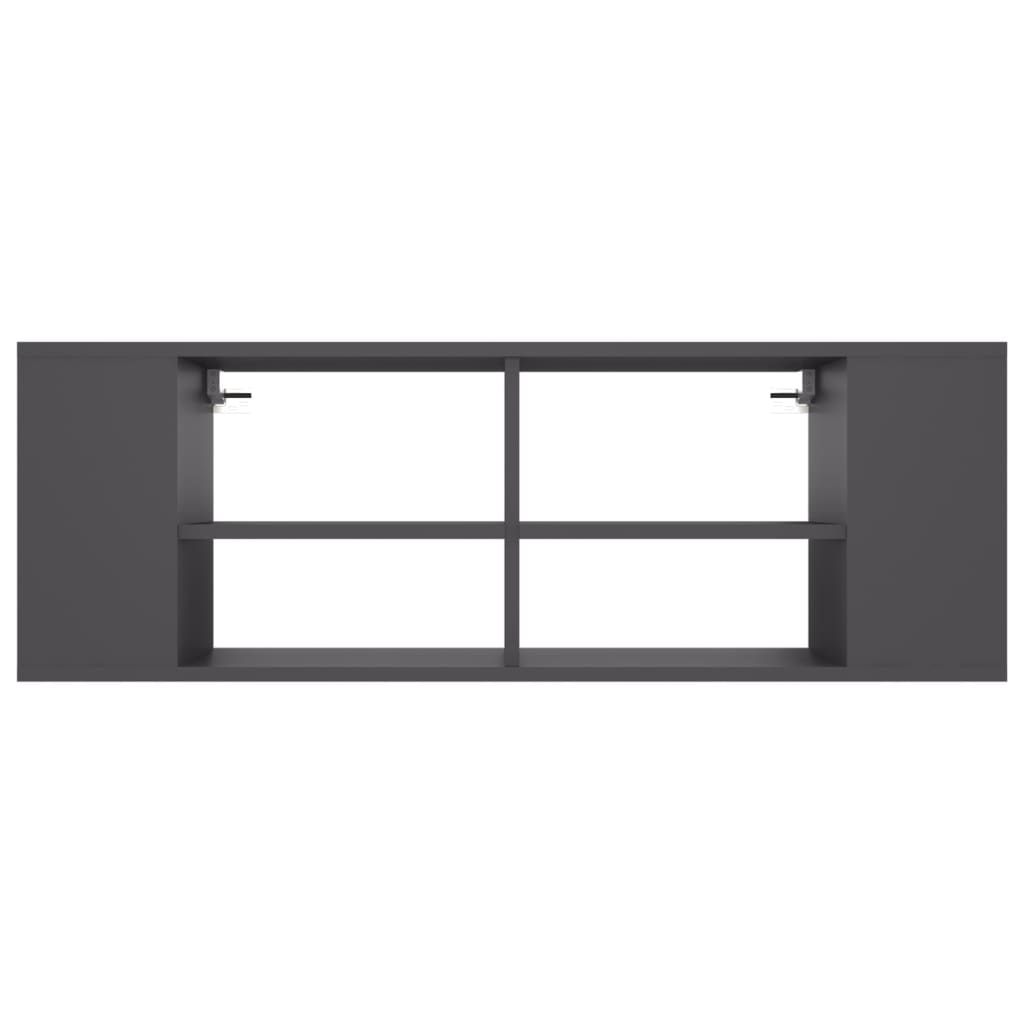 Armadietto da Parete per TV Grigio 102x35x35 cm in Truciolato - homemem39