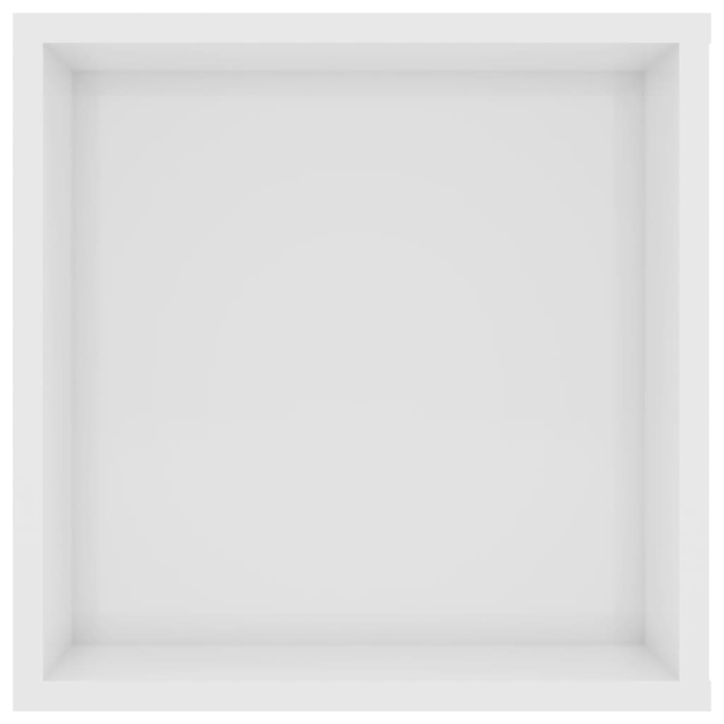 Armadietto TV da Parete Bianco Lucido 102x35x35cm in Truciolato - homemem39