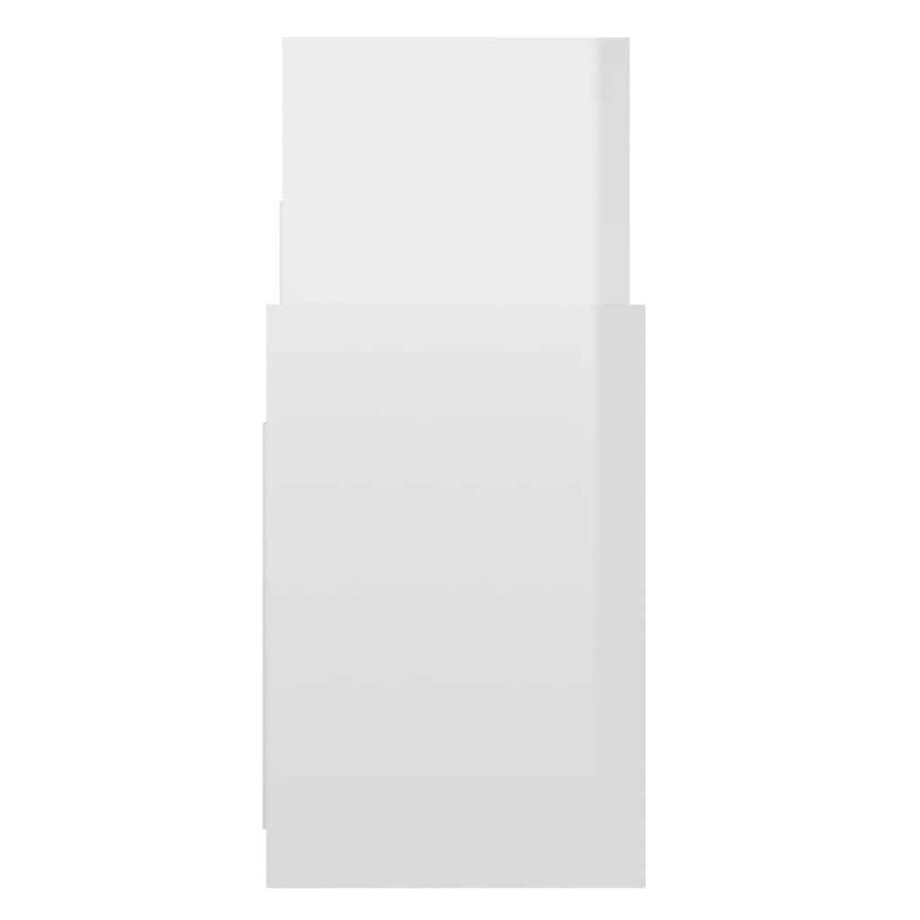 Credenza Bianco Lucido 60x26x60 cm in Legno Multistrato - homemem39