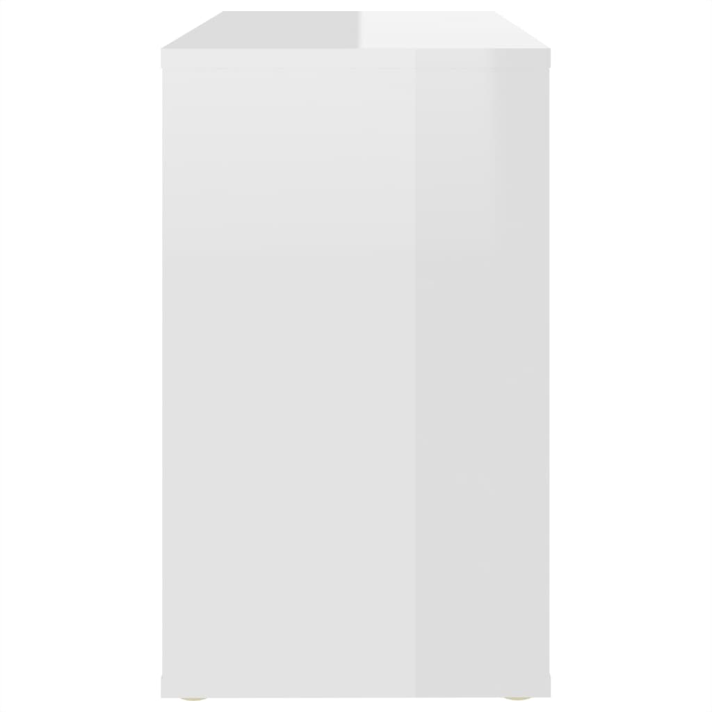 Credenza Bianco Lucido 60x30x50 cm in Legno Multistrato - homemem39