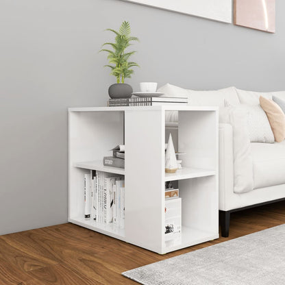 Credenza Bianco Lucido 60x30x50 cm in Legno Multistrato - homemem39