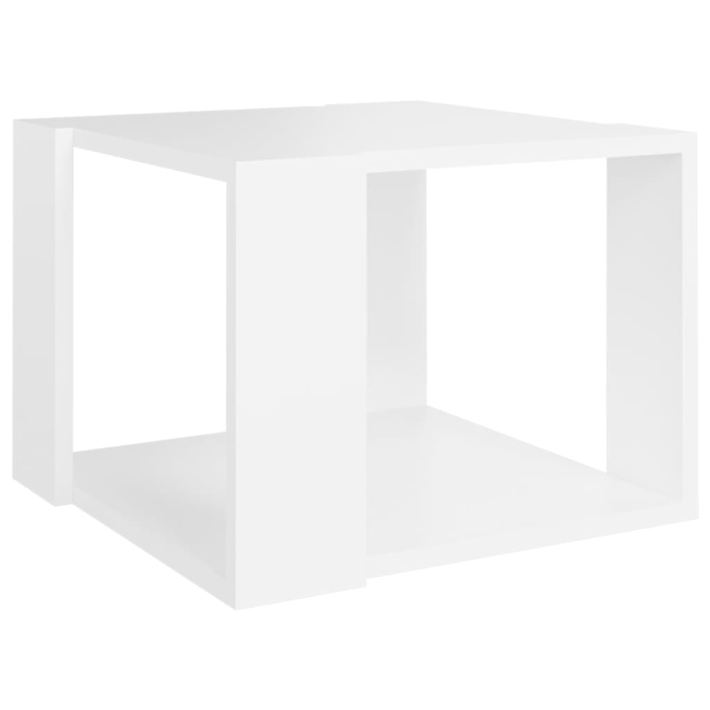 Tavolino da Salotto Bianco 40x40x30 cm in Legno Multistrato - homemem39
