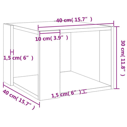 Tavolino da Salotto Rovere Sonoma 40x40x43 cm Legno Multistrato - homemem39