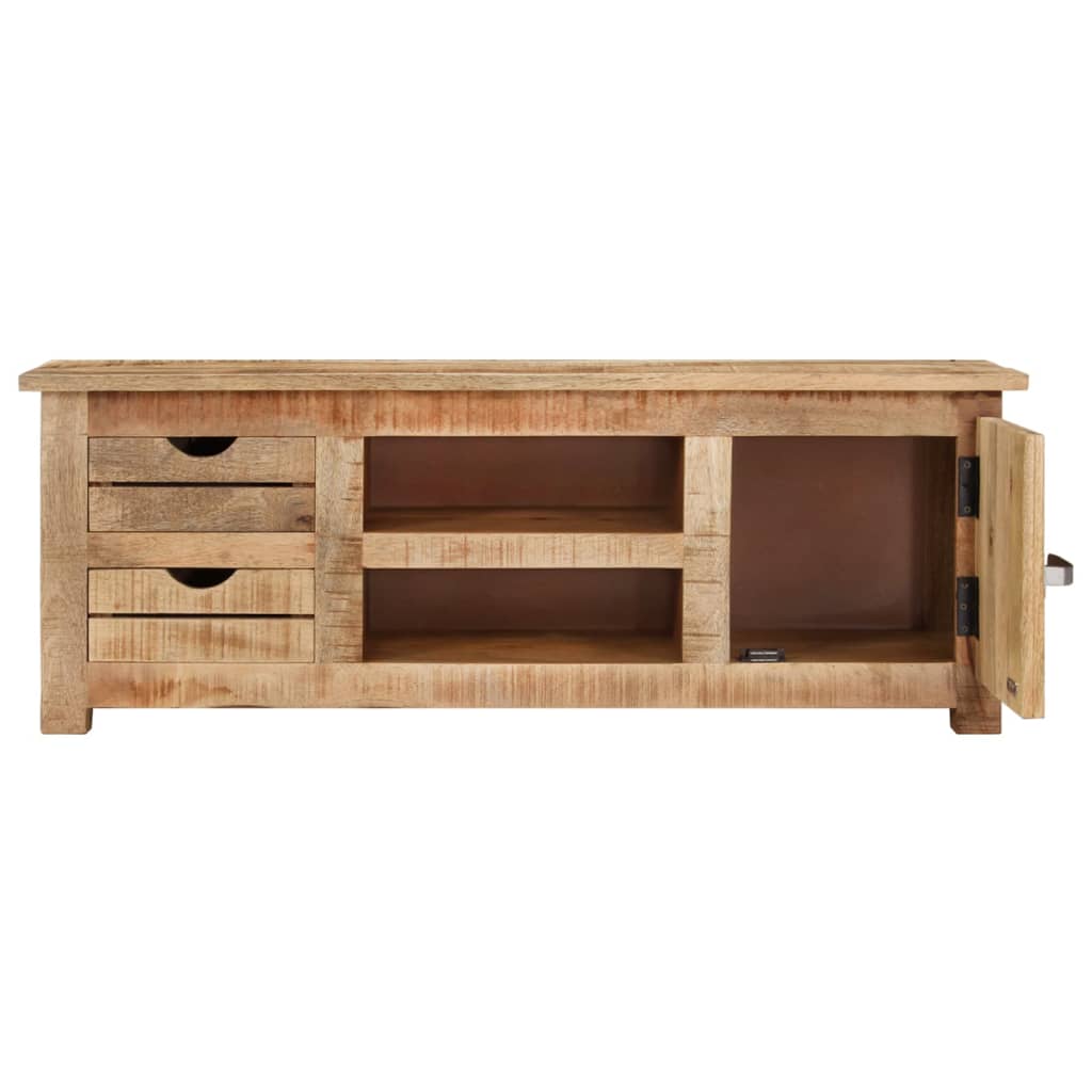 Mobile Porta TV 110x30x40 cm in Legno di Mango Grezzo - homemem39