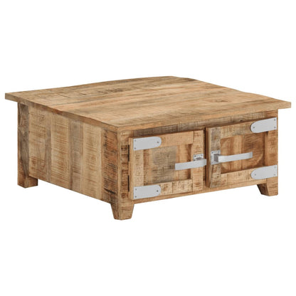 Tavolino da Salotto 67x67x30 cm in Legno Massello di Mango - homemem39