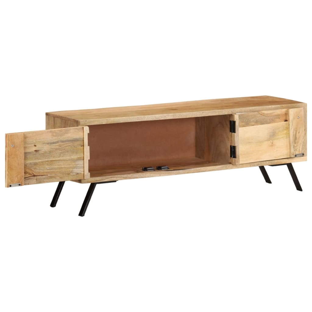 Mobile Porta TV 110x30x40 cm in Legno Massello di Mango - homemem39