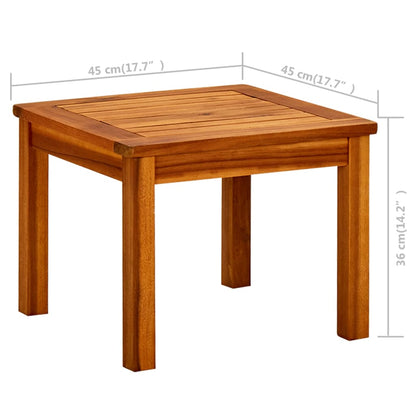 Tavolino da Giardino 45x45x36 cm in Legno Massello di Acacia - homemem39