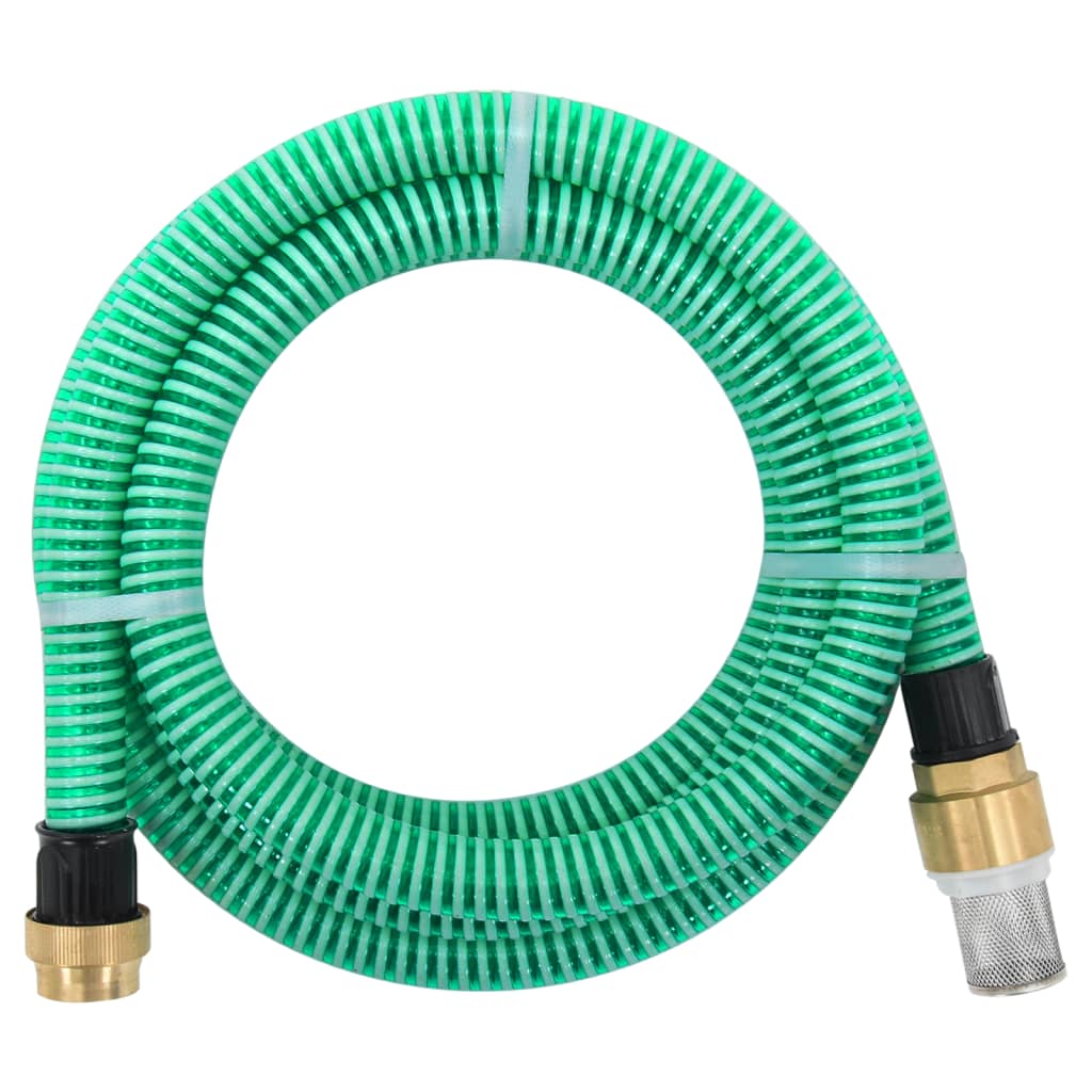 Tubo di Aspirazione con Connettori in Ottone 4 m 25 mm Verde - homemem39