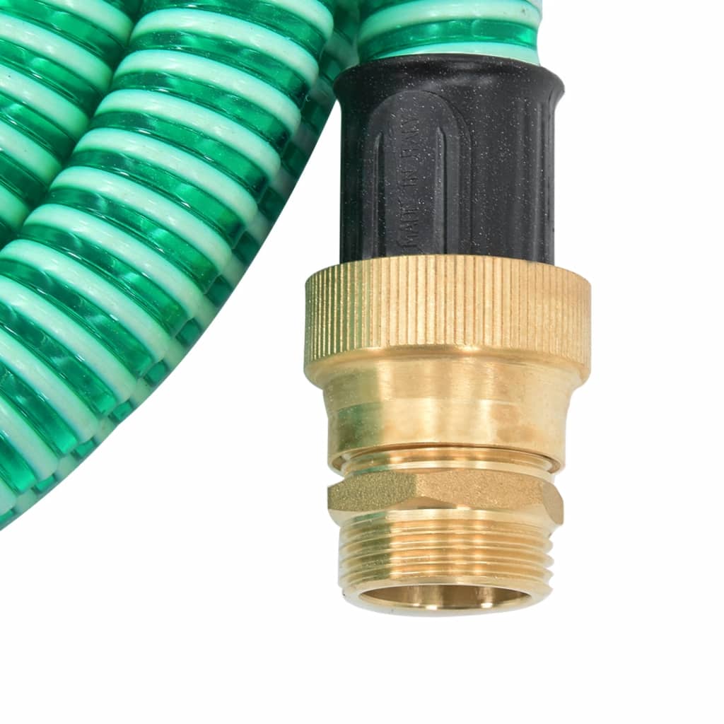 Tubo di Aspirazione con Connettori in Ottone 7 m 25 mm Verde - homemem39