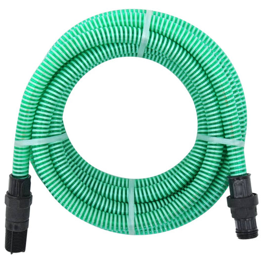 Tubo di Aspirazione con Raccordi in Ottone Verde 1" 4 m in PVC - homemem39