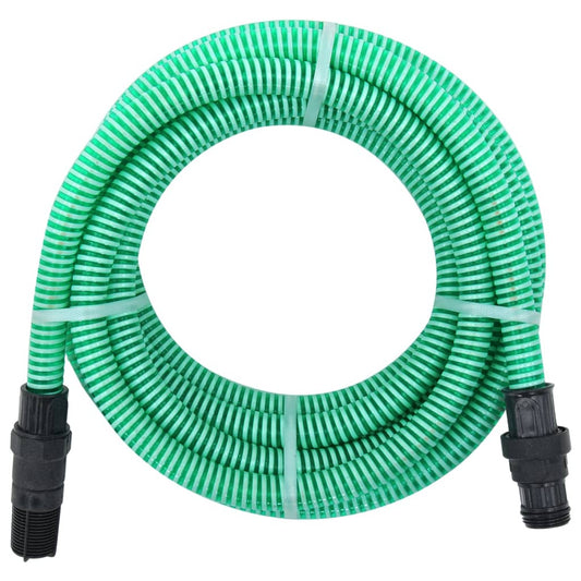 Tubo di Aspirazione con Connettori in PVC 10 m 22 mm Verde - homemem39