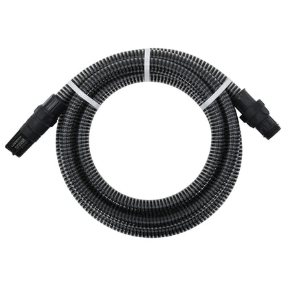 Tubo di Aspirazione con Connettori in PVC 4m 22 mm Nero - homemem39