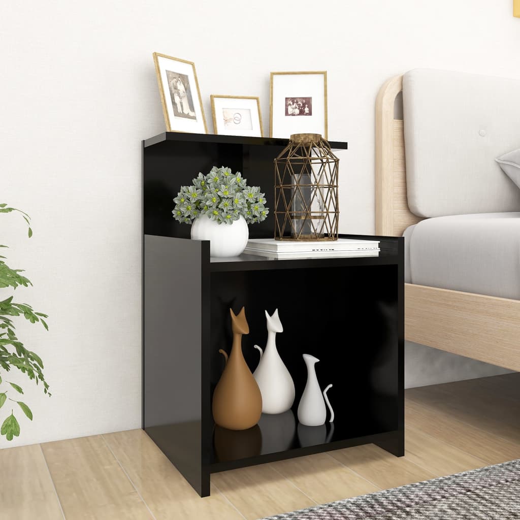 Comodini 2 pz Nero 40x35x60 cm in Truciolato - homemem39