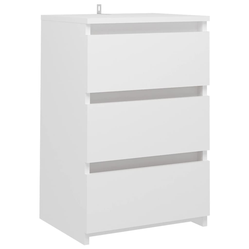 Comodini 2 pz Bianco Lucido 40x35x62,5 cm in Truciolato - homemem39