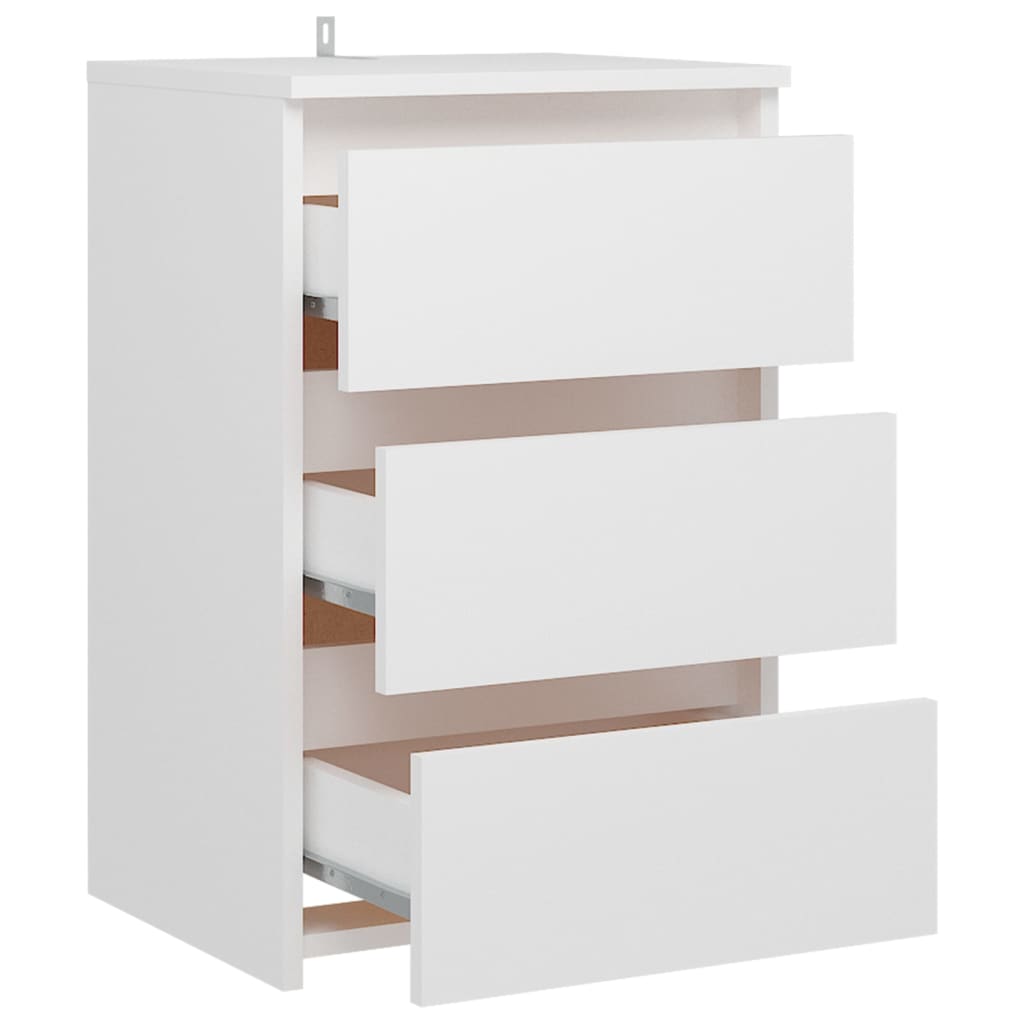 Comodini 2 pz Bianco Lucido 40x35x62,5 cm in Truciolato - homemem39