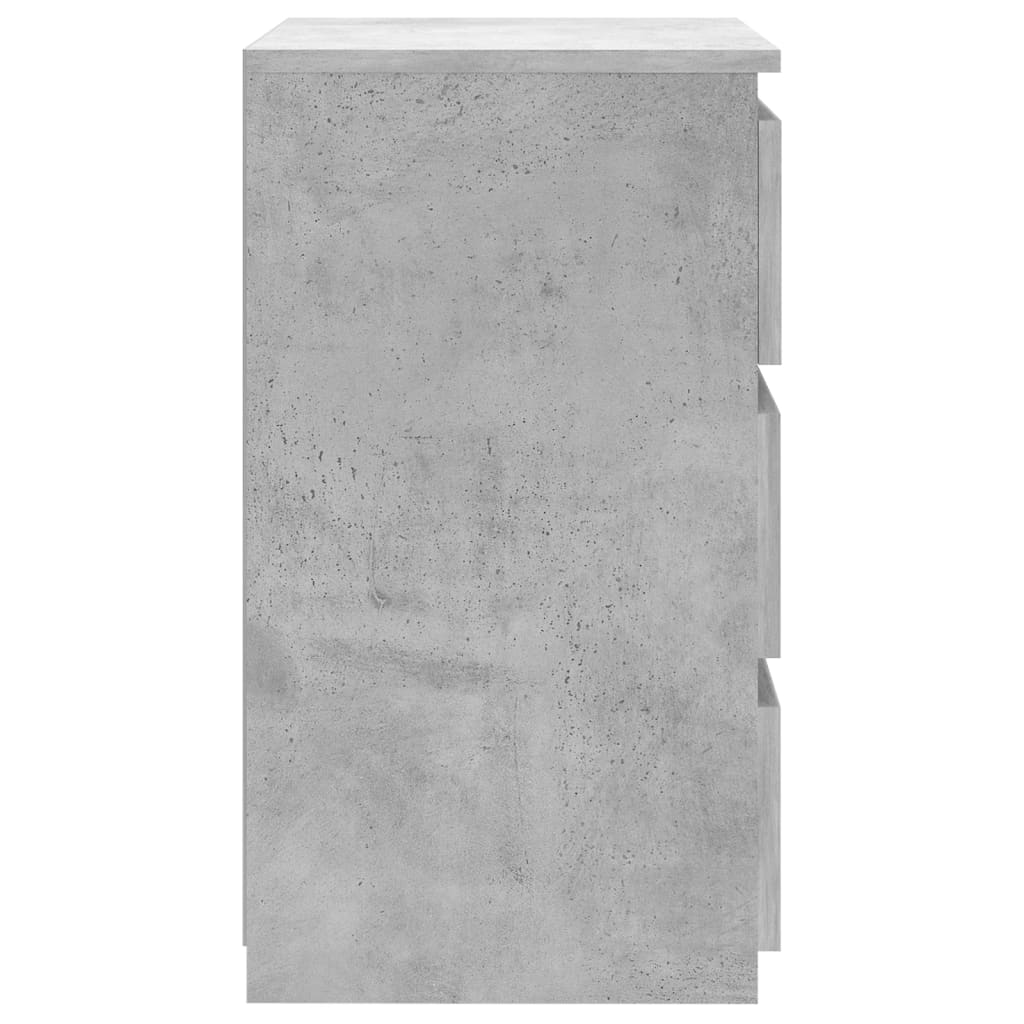 Comodini 2pz Grigio Cemento 40x35x62,5 cm in Legno Multistrato - homemem39