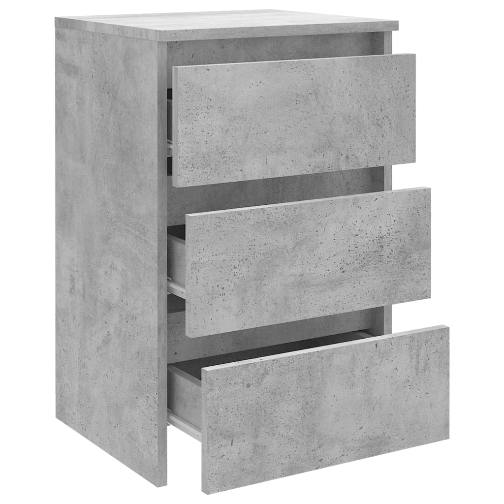 Comodini 2pz Grigio Cemento 40x35x62,5 cm in Legno Multistrato - homemem39