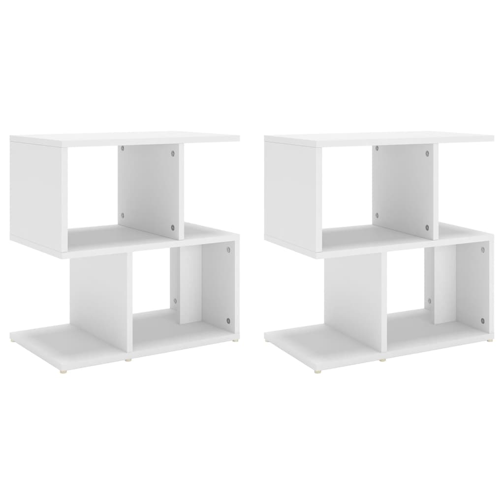 Comodini 2 pz Bianco 50x30x51,5 cm in Truciolato - homemem39